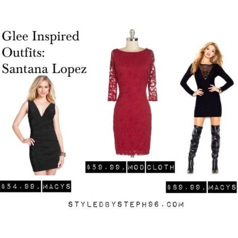 santana lopez polyvore outfits, bodycon dresses, night out outfits, glee fashion, styledbysteph96