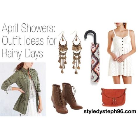 rainy day outfits, urban outfitters, brown ankle booties, white lace dress, styledbysteph96